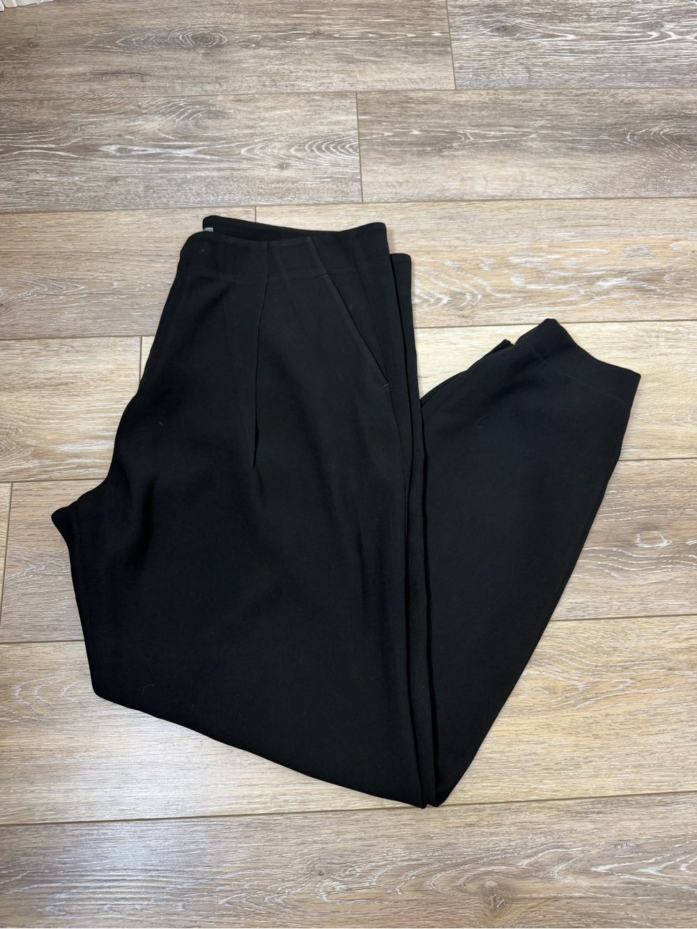 Vince Classic Black High-Waist Trousers Jogger Fit Sz 12